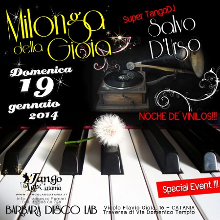 TANGO A CATANIA MILONGA DEL 19 gennaio 2014