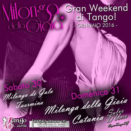 serata di tango a catania 31 GENNAIO 2016