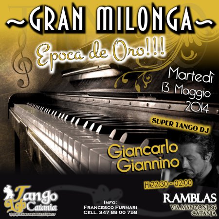TANGO A CATANIA MILONGA DEL 13 maggio 2014