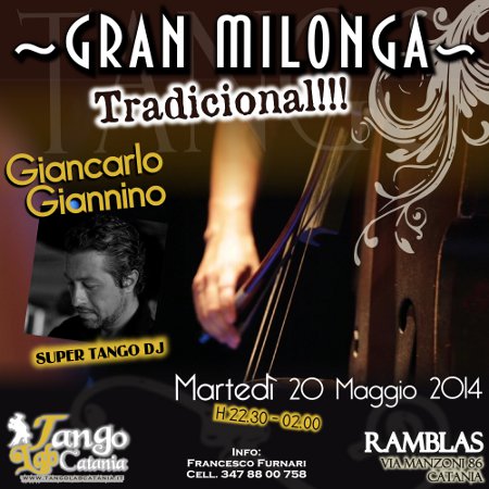 TANGO A CATANIA MILONGA DEL 20 maggio 2014